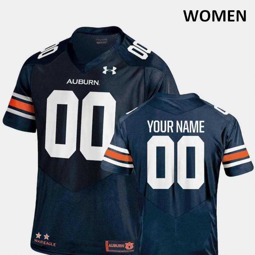Women's Auburn Tigers #00 Custom 2018 TC Navy College Stitched Football Jersey